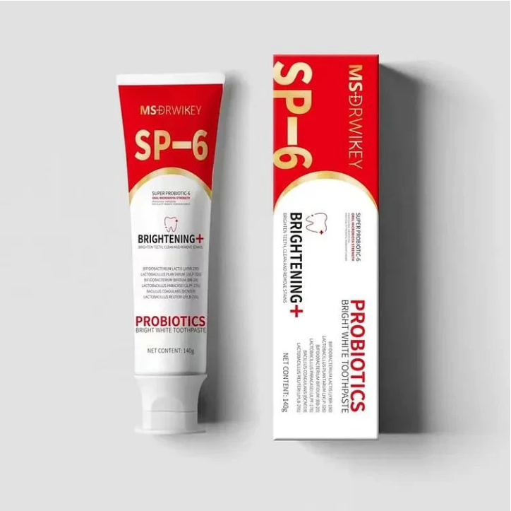 SP-6 Lot de 2 dentifrices super probiotique ultra blanchissants.
