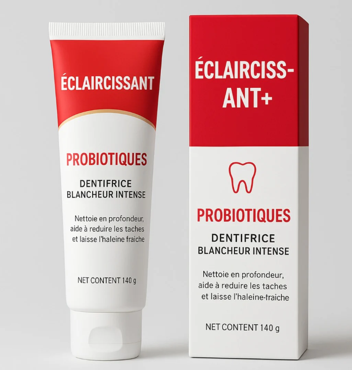 SP-6 Lot de 2 dentifrices super probiotique ultra blanchissants.