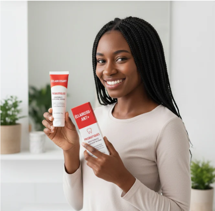 SP-6 Lot de 2 dentifrices super probiotique ultra blanchissants.